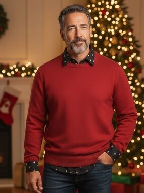 Red Lambswool Sweater. Perfect for the coming holidays! XL (check measurements)